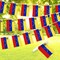 G128 Venezuela 	Venezuelan Bunting Banner | Flag 8.2 x 5.5 Inch, Full String 33 Feet | Printed 150D Polyester, Decorations For Bar, School, Festival Events Celebration
